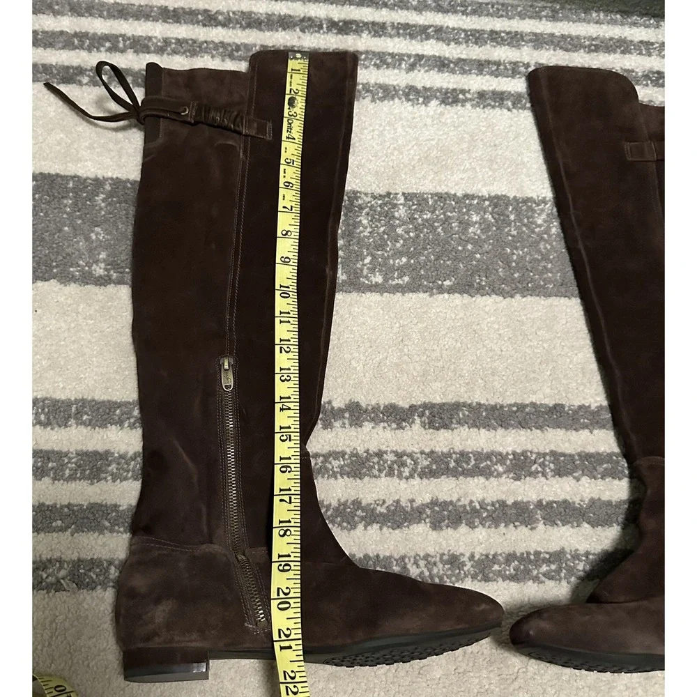 Joan & David thigh high suede boots‎ brown Women's Size 8 New